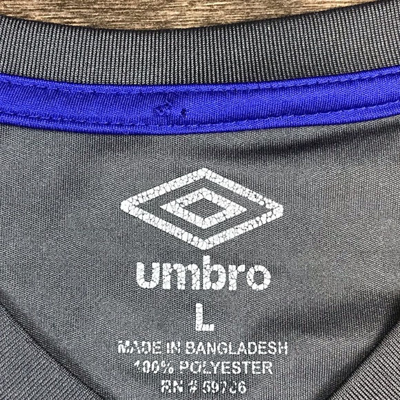 Umbro Men’s Barcelona International Soccer Club Long Sleeve Stripe Jersey Shirt - Picture 5 of 6